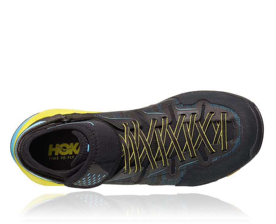 Trail Shoes Mens - Hoka One One Arkali - Black/Blue - TAVPQFW-74